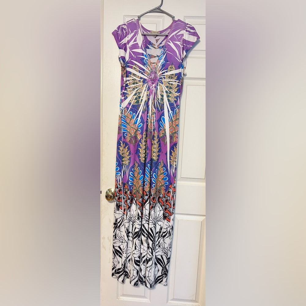 Live and Let Live Colorful Maxi Dress
